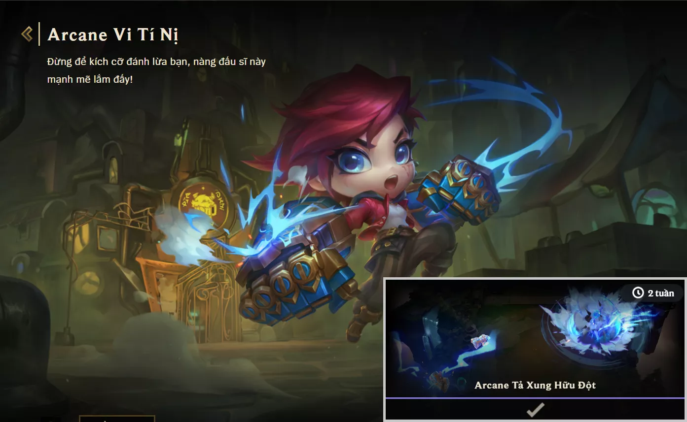 ACC TFT: Arcane Vi tí nị + Chưởng, trắng thông tin